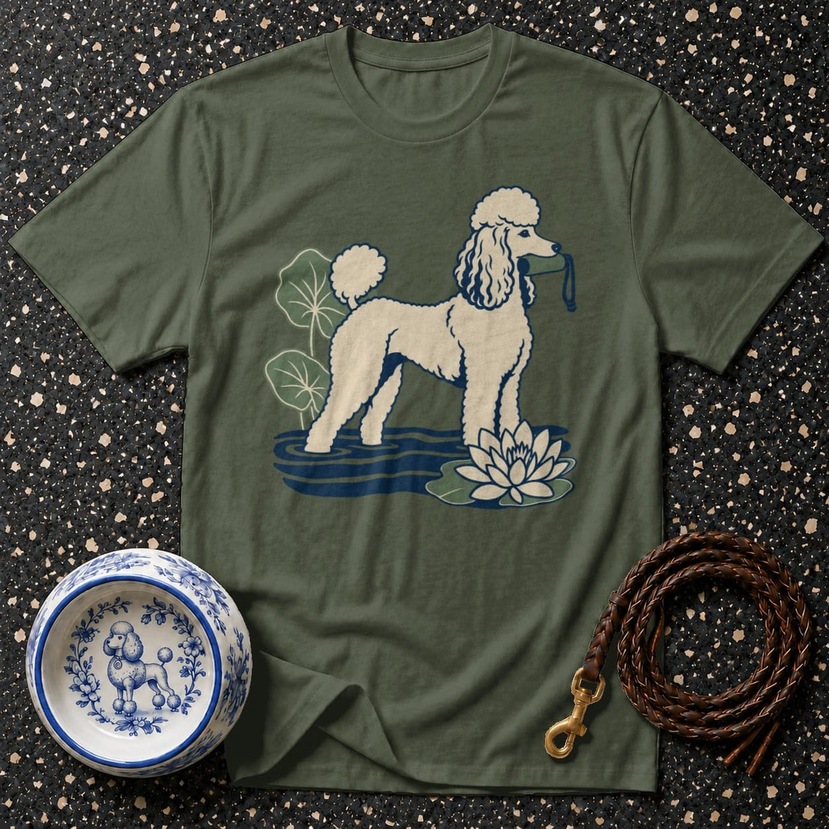 T-shirt Vintage Water Poodle T-Shirt Poodle Zen T-Shirt | Premium Dog Apparel