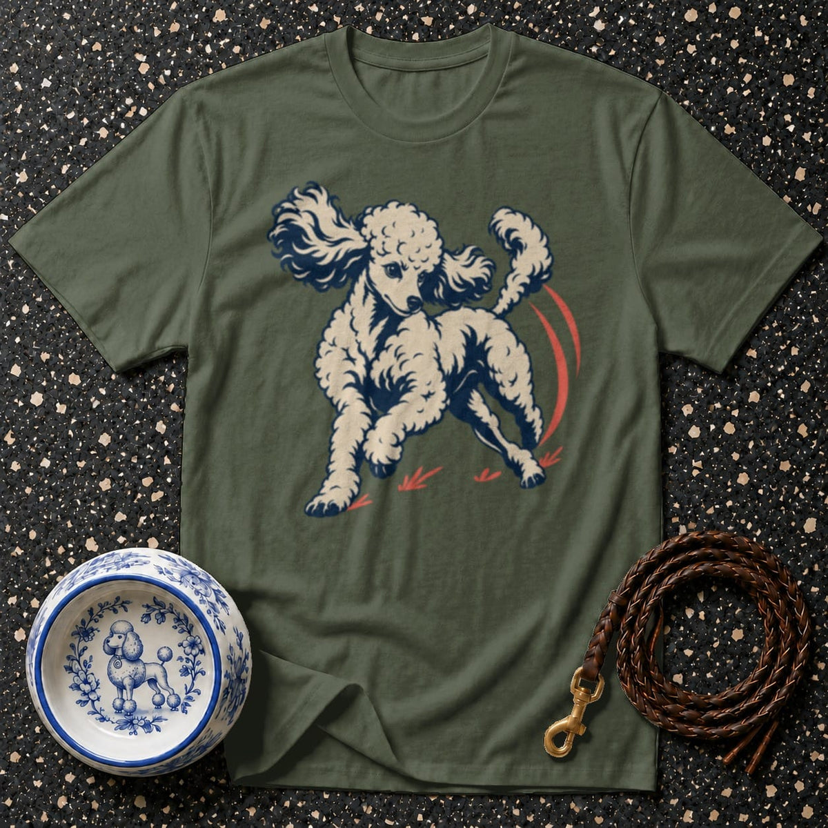 T-shirt Vintage Playful Poodle T-Shirt Vintage Poodle T-Shirt | Retro Dog Lover Apparel