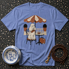 Poodle's Parisian Cafe Moment T-Shirt Poodle Cafe T-Shirt | Frenchie Apparel
