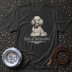 Gray t-shirt with a poodle illustration and "Royal by Temperament" text.