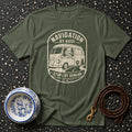 Whimsical Poodle Van Adventure Tee Navigation By Nose Poodle Van T-Shirt | Road Trip Apparel