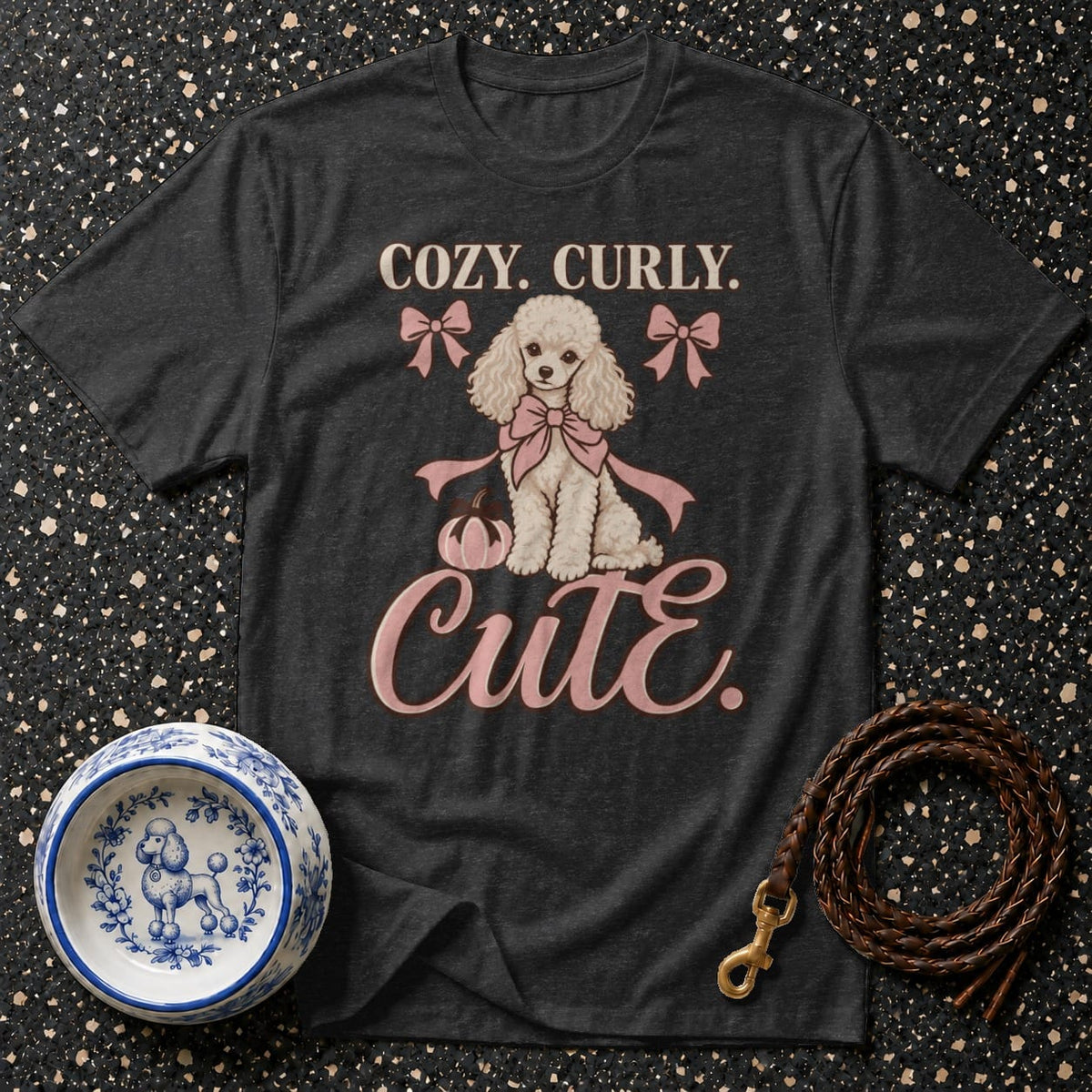 T-shirt Cozy Curly Poodle T-Shirt Cute Poodle T-Shirt | Cozy Curly Canine Apparel