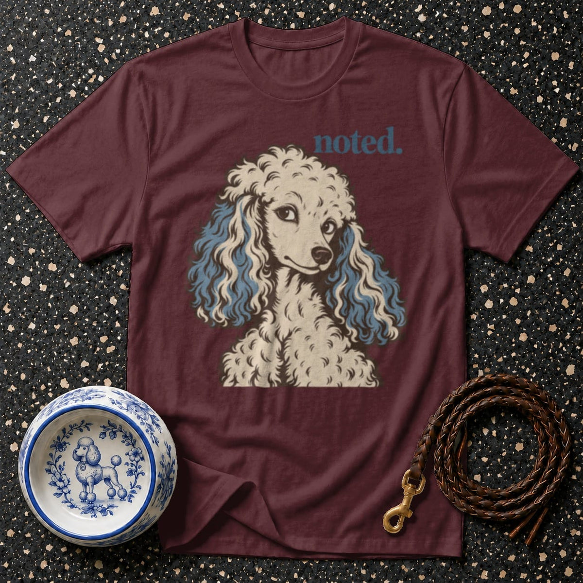 T-shirt Noted Sassy Poodle T-Shirt Noted Poodle Graphic T-Shirt | Vintage Dog Tee