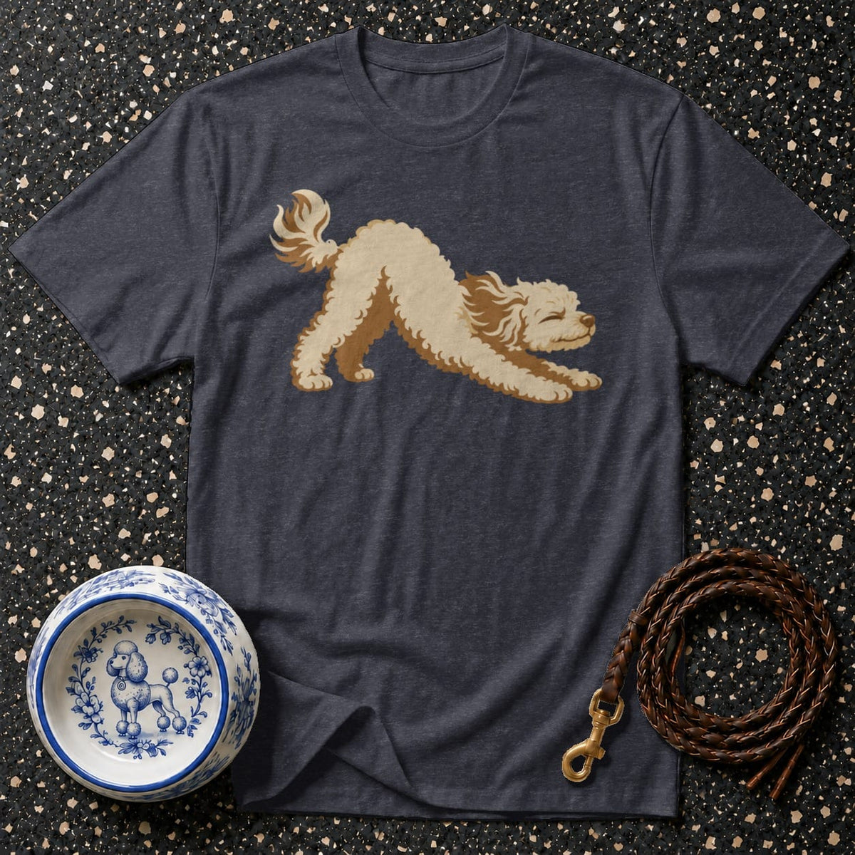T-shirt Morning Stretch Poodle T-Shirt Playful Poodle T-Shirt | Premium Dog Apparel