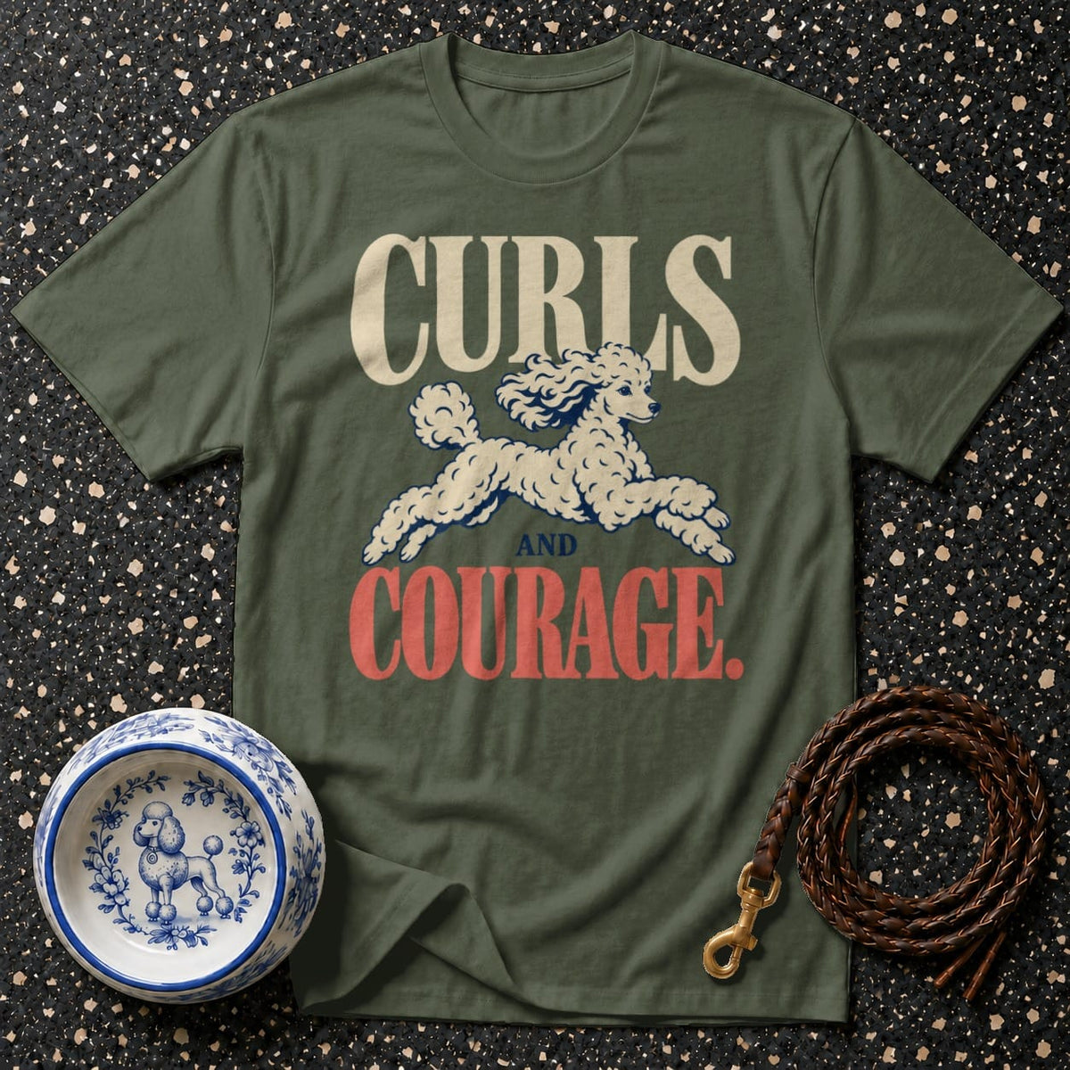 T-shirt Curls and Courage Poodle T-Shirt Curls and Courage Poodle T-Shirt | Premium Dog Apparel