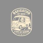 Whimsical Poodle Van Adventure Tee Navigation By Nose Poodle Van T-Shirt | Road Trip Apparel