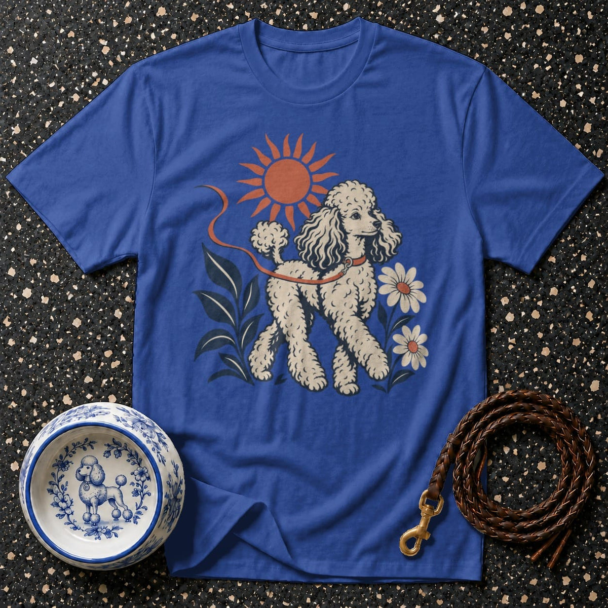 T-shirt Vintage Sunshine Poodle T-Shirt Vintage Poodle T-Shirt | Retro Dog Lover Apparel
