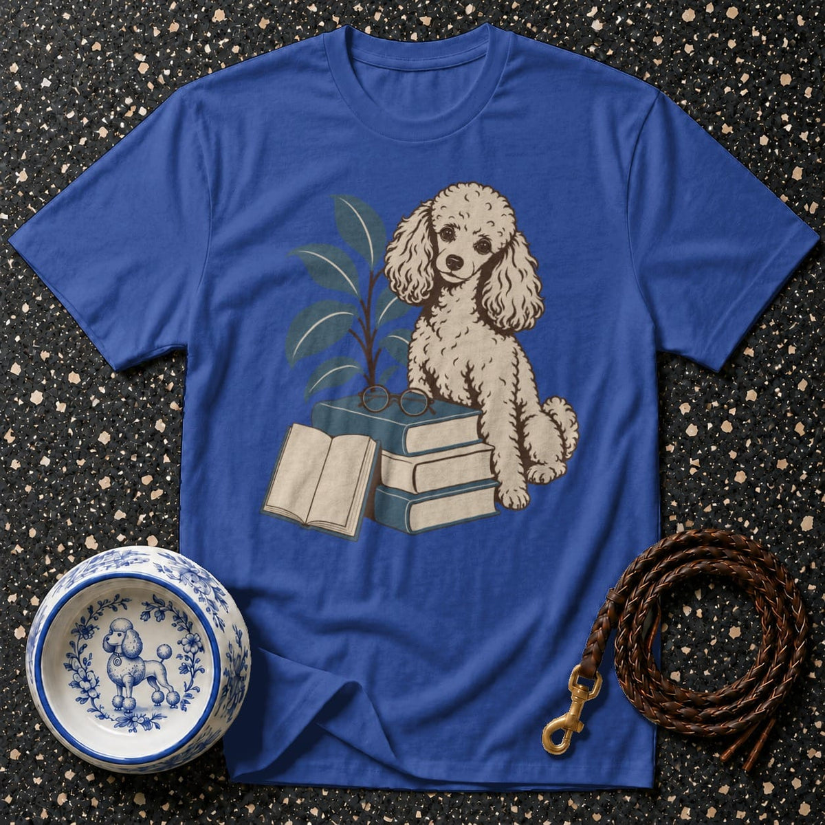 T-shirt Bookish Poodle Reader T-Shirt Poodle Reading T-Shirt | Premium Dog Lover Apparel