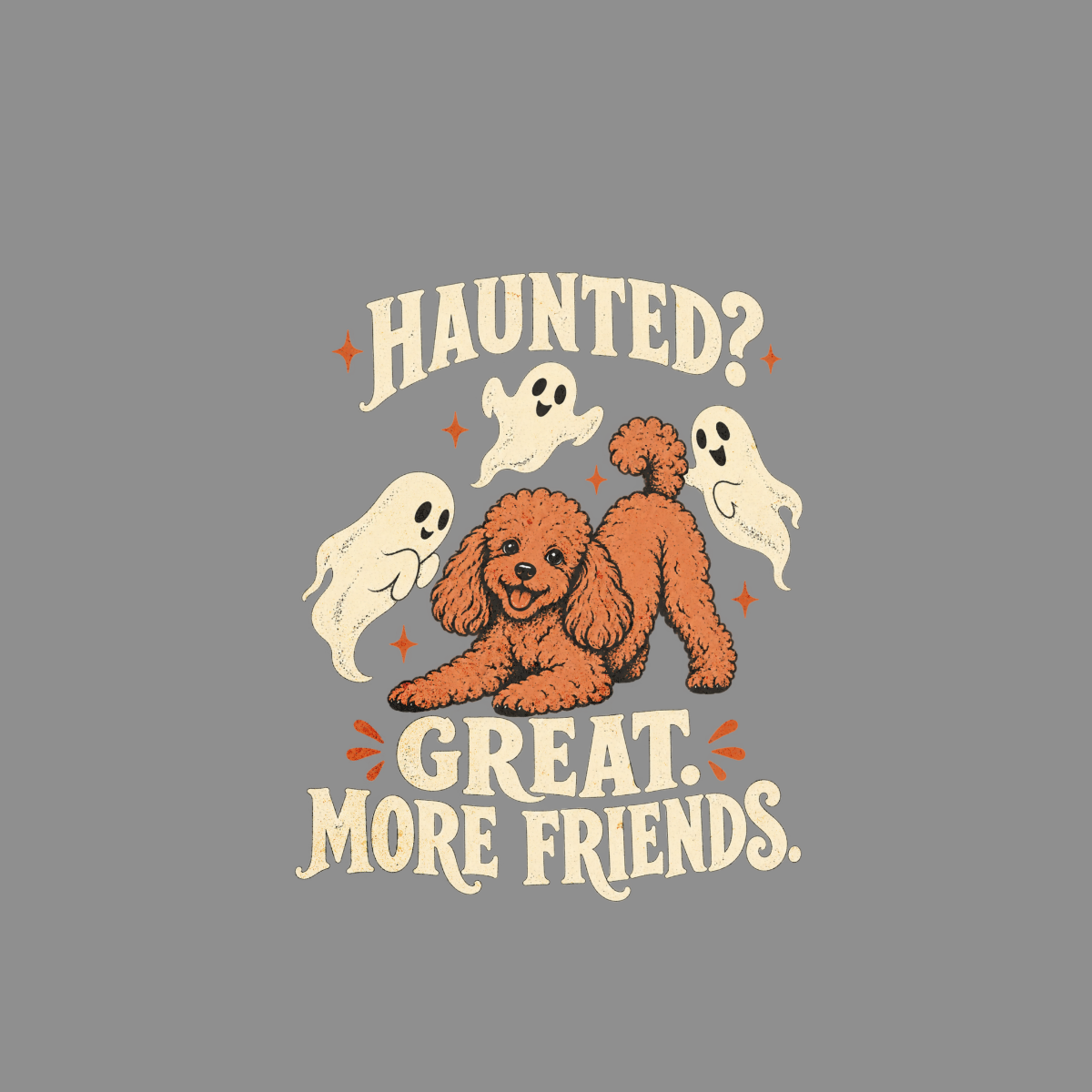 Haunted Poodle Friends T-Shirt