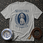 Silver Curls Poodle Portrait T-Shirt Silver Curls Poodle T-Shirt | Aged to Perfection
