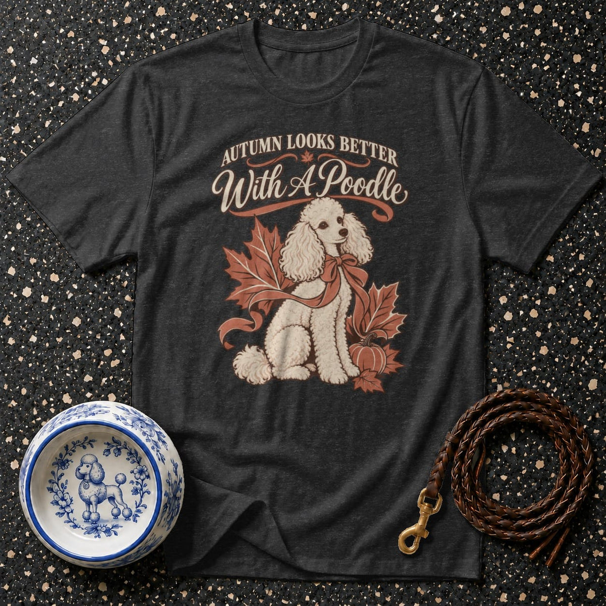 Autumn With A Poodle T-Shirt Autumn Poodle T-Shirt | Dog Lover Apparel