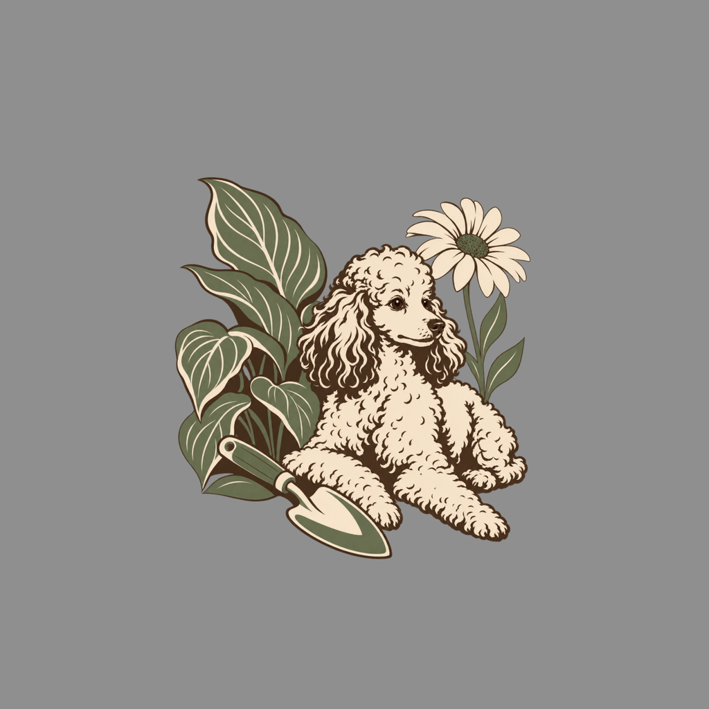 T-shirt Botanical Poodle Garden T-Shirt Poodle Garden T-Shirt | Premium Dog Apparel