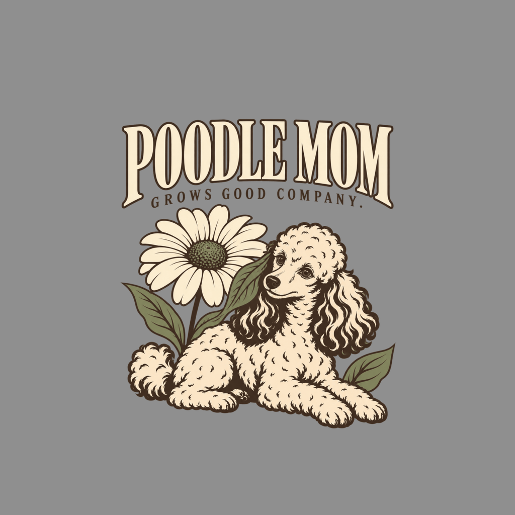 T-shirt Vintage Poodle Mom Floral T-Shirt Poodle Mom T-Shirt | Dog Lover Apparel