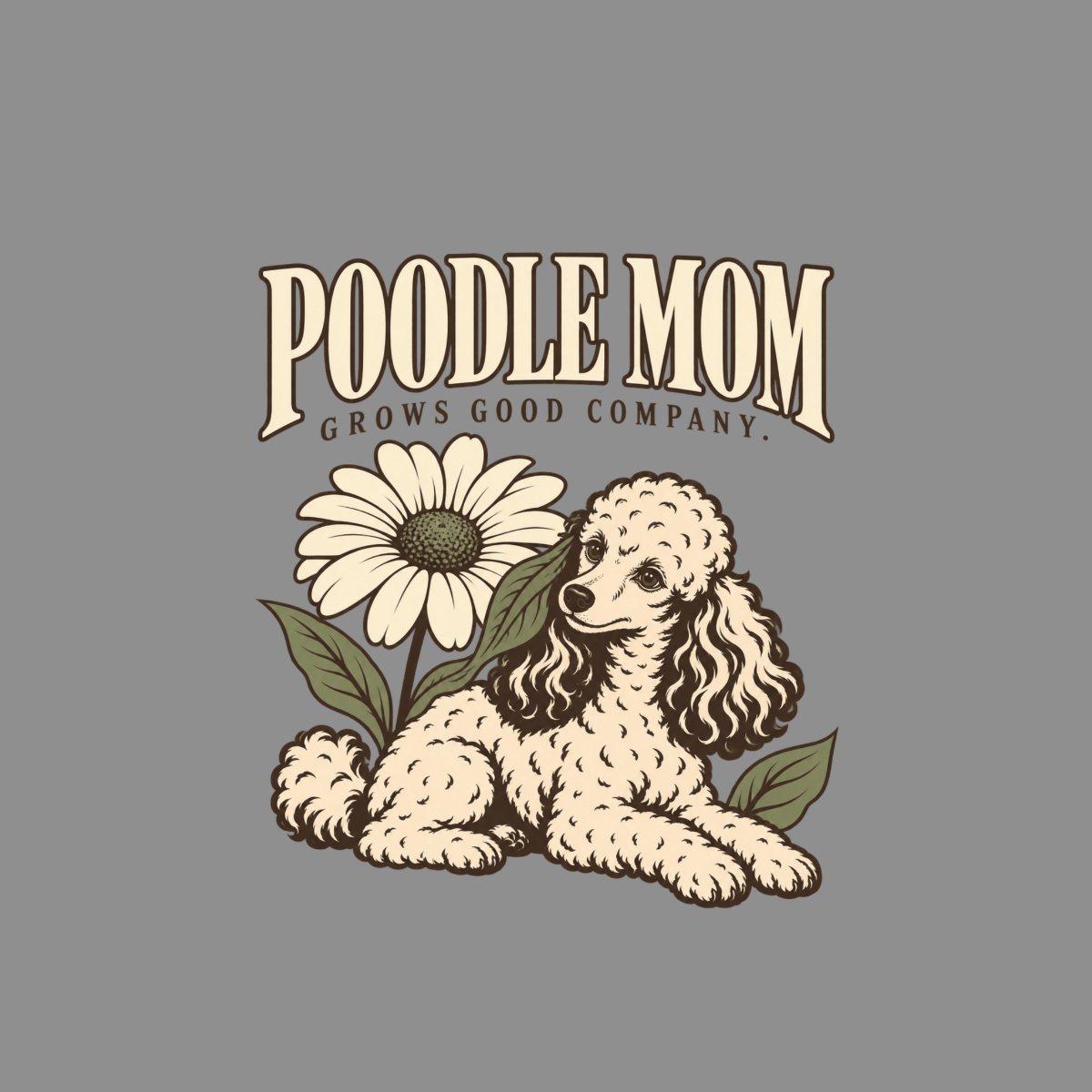 T-shirt Vintage Poodle Mom Floral T-Shirt Poodle Mom T-Shirt | Dog Lover Apparel