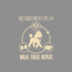 Poodle Retirement: Walk. Treat. Repeat. T-Shirt Poodle Retirement Plan T-Shirt | Dog Lover Gift