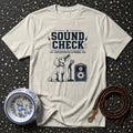 T-shirt with "Sound Check Supervised by a Poodle" text and illustration.