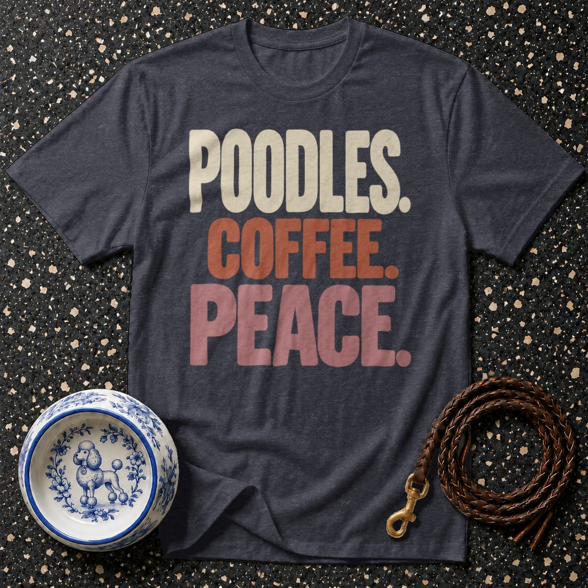 T-shirt Poodles Coffee Peace T-Shirt Poodles Coffee Peace T-Shirt | Premium Dog Lover Apparel