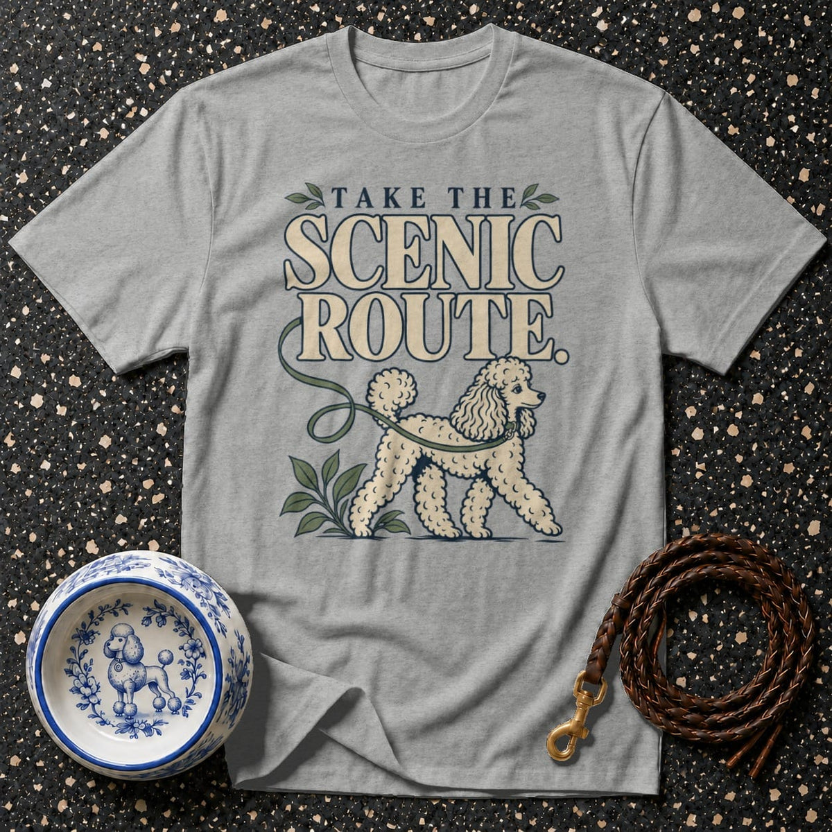 T-shirt Take The Scenic Route Poodle T-Shirt Take the Scenic Route Poodle T-Shirt | Premium Apparel