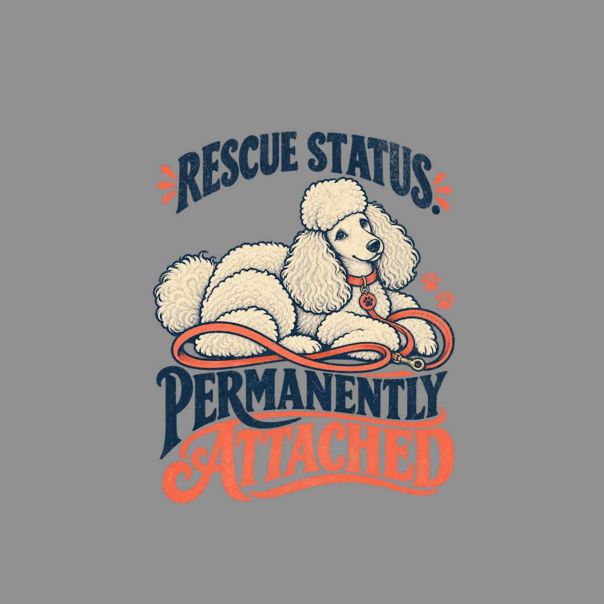 Permanently Attached Poodle T-Shirt