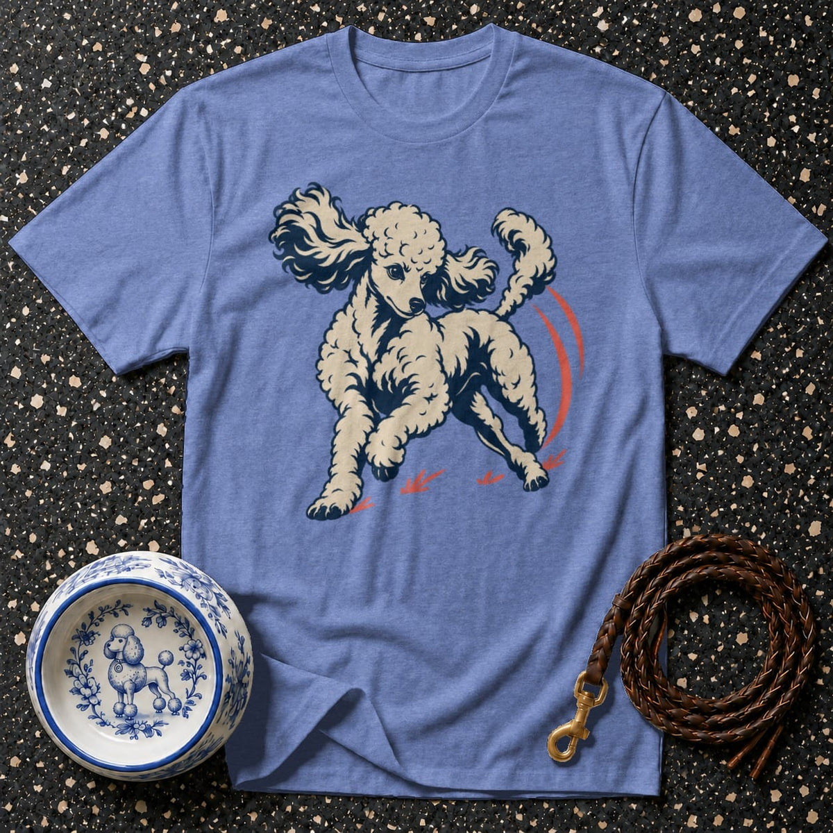 T-shirt Vintage Playful Poodle T-Shirt Vintage Poodle T-Shirt | Retro Dog Lover Apparel
