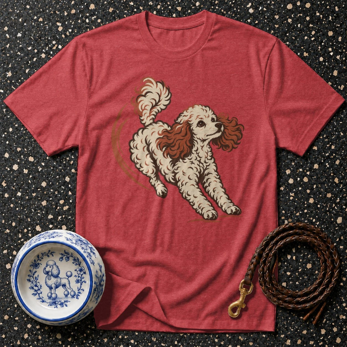 T-shirt Playful Miniature Poodle T-Shirt Poodle Graphic T-Shirt | Premium Dog Apparel