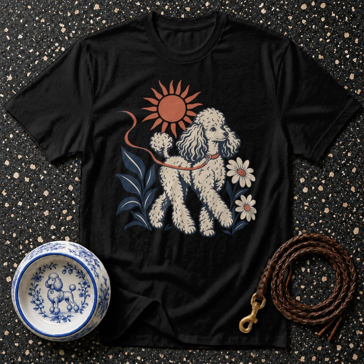T-shirt Vintage Sunshine Poodle T-Shirt Vintage Poodle T-Shirt | Retro Dog Lover Apparel