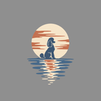 T-shirt Retro Sunset Poodle T-Shirt Poodle Sunset T-Shirt | Premium Dog Apparel