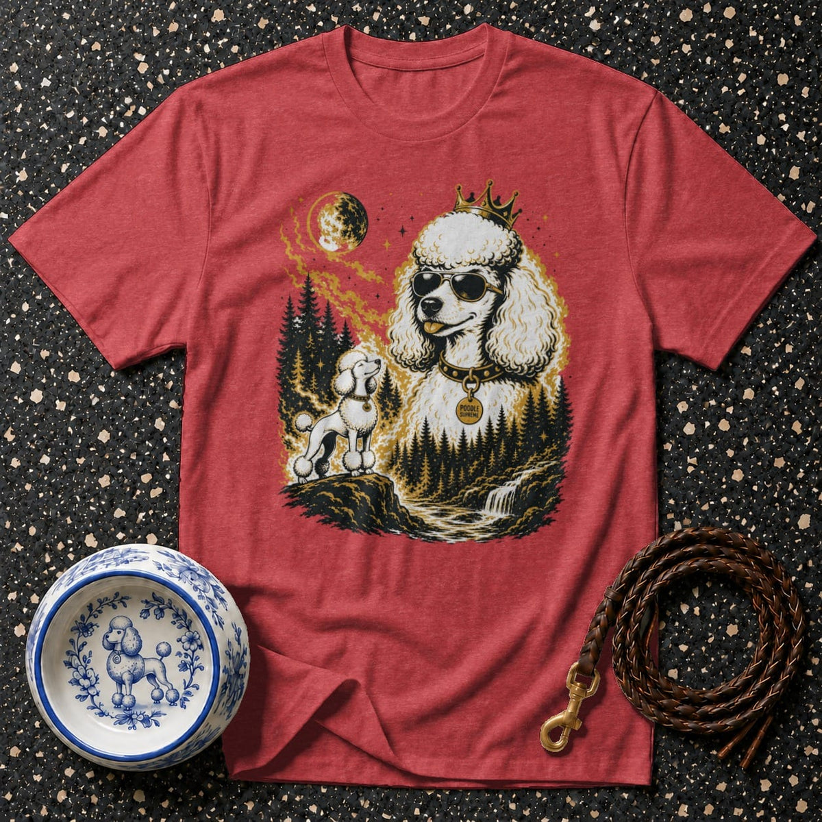 T-shirt Poodle Supreme Moon T-Shirt Poodle Supreme T-Shirt | Regal Canine Apparel
