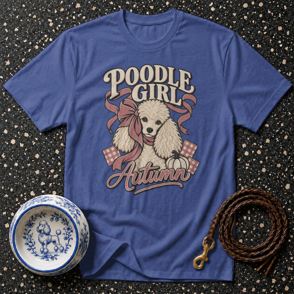 Retro Poodle Girl Autumn T-Shirt Poodle Girl Autumn T-Shirt | Premium Dog Apparel