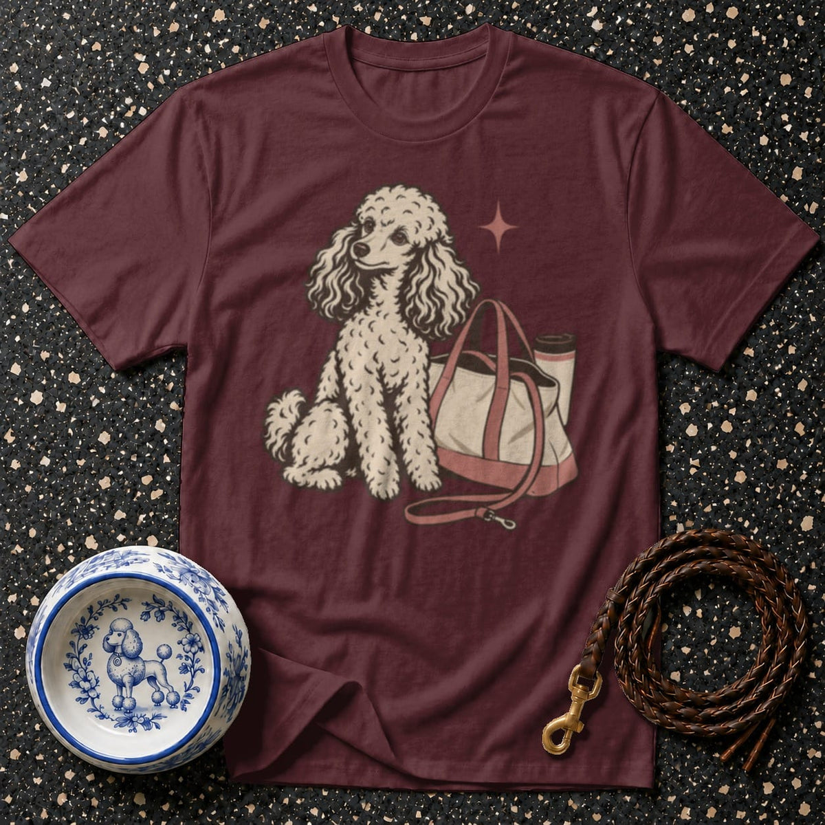 T-shirt Chic Poodle Outing T-Shirt Poodle Lover T-Shirt | Adorable Dog Graphic Tee