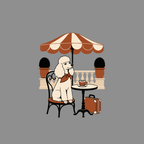 Poodle's Parisian Cafe Moment T-Shirt Poodle Cafe T-Shirt | Frenchie Apparel