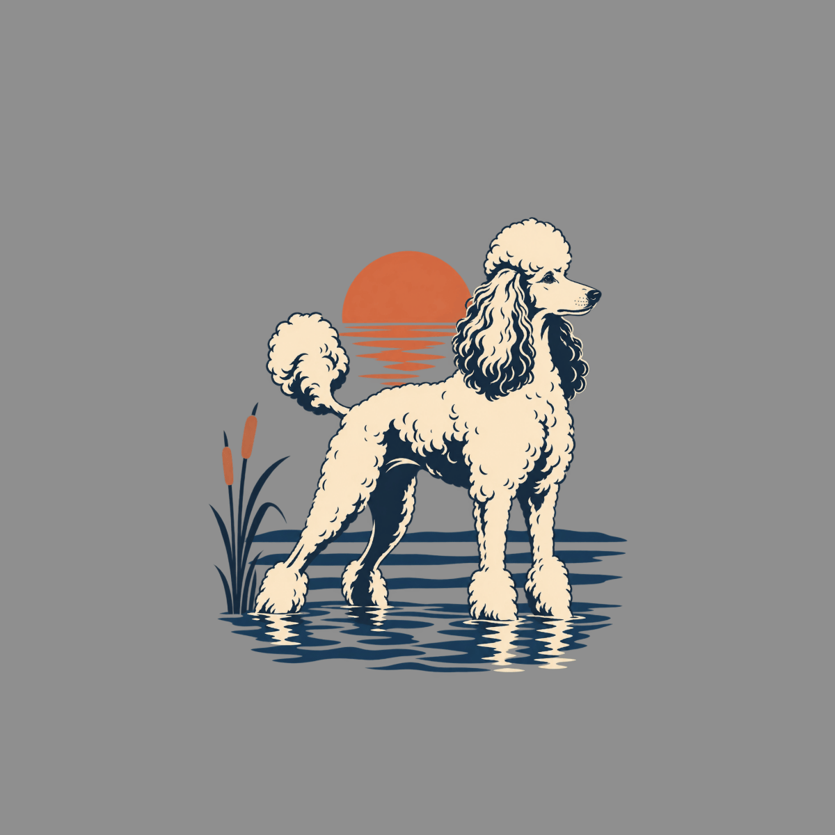 T-shirt Sunset Poodle Heritage T-Shirt Poodle Sunset T-Shirt | Premium Dog Apparel