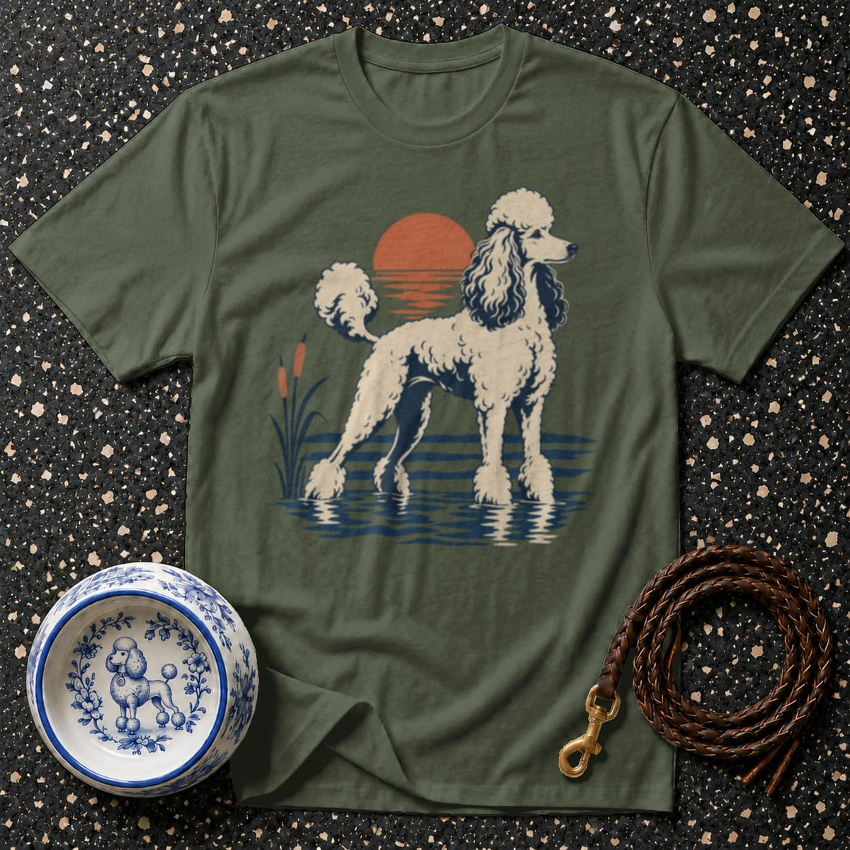 T-shirt Sunset Poodle Heritage T-Shirt Poodle Sunset T-Shirt | Premium Dog Apparel