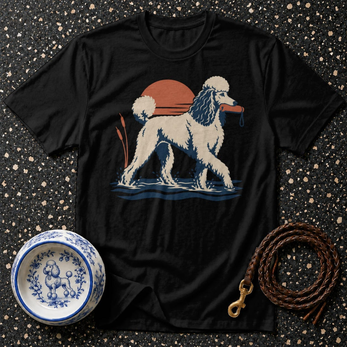 T-shirt Retro Poodle Retriever T-Shirt Vintage Poodle T-Shirt | Retro Dog Graphic Tee
