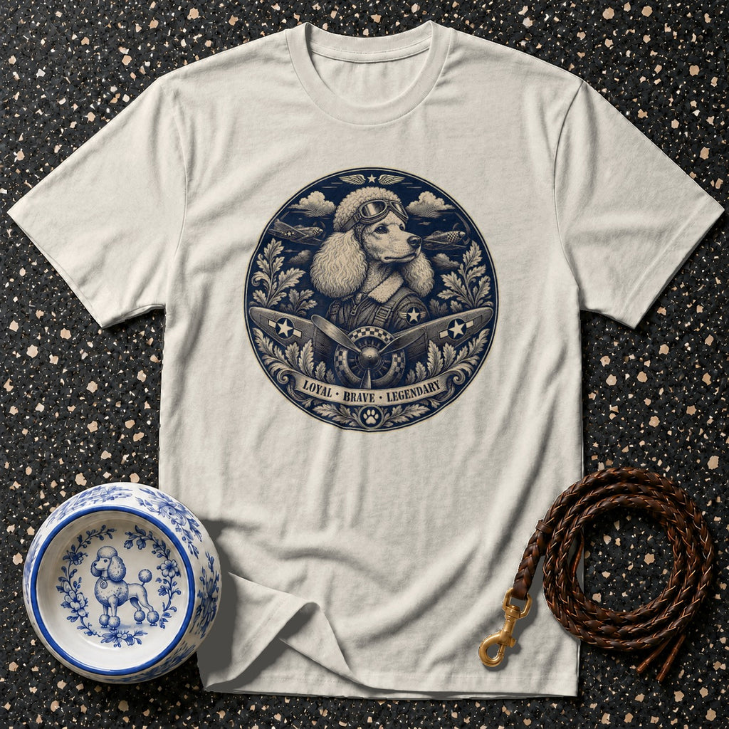T-shirt with a poodle pilot