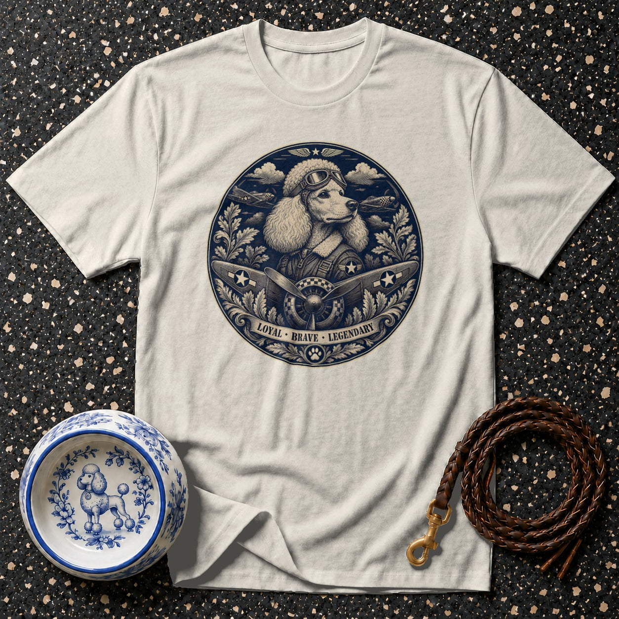 T-shirt with a poodle pilot