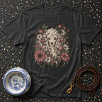 T-shirt Vintage Botanical Poodle T-Shirt Poodle Floral Art T-Shirt | Premium Pet Apparel