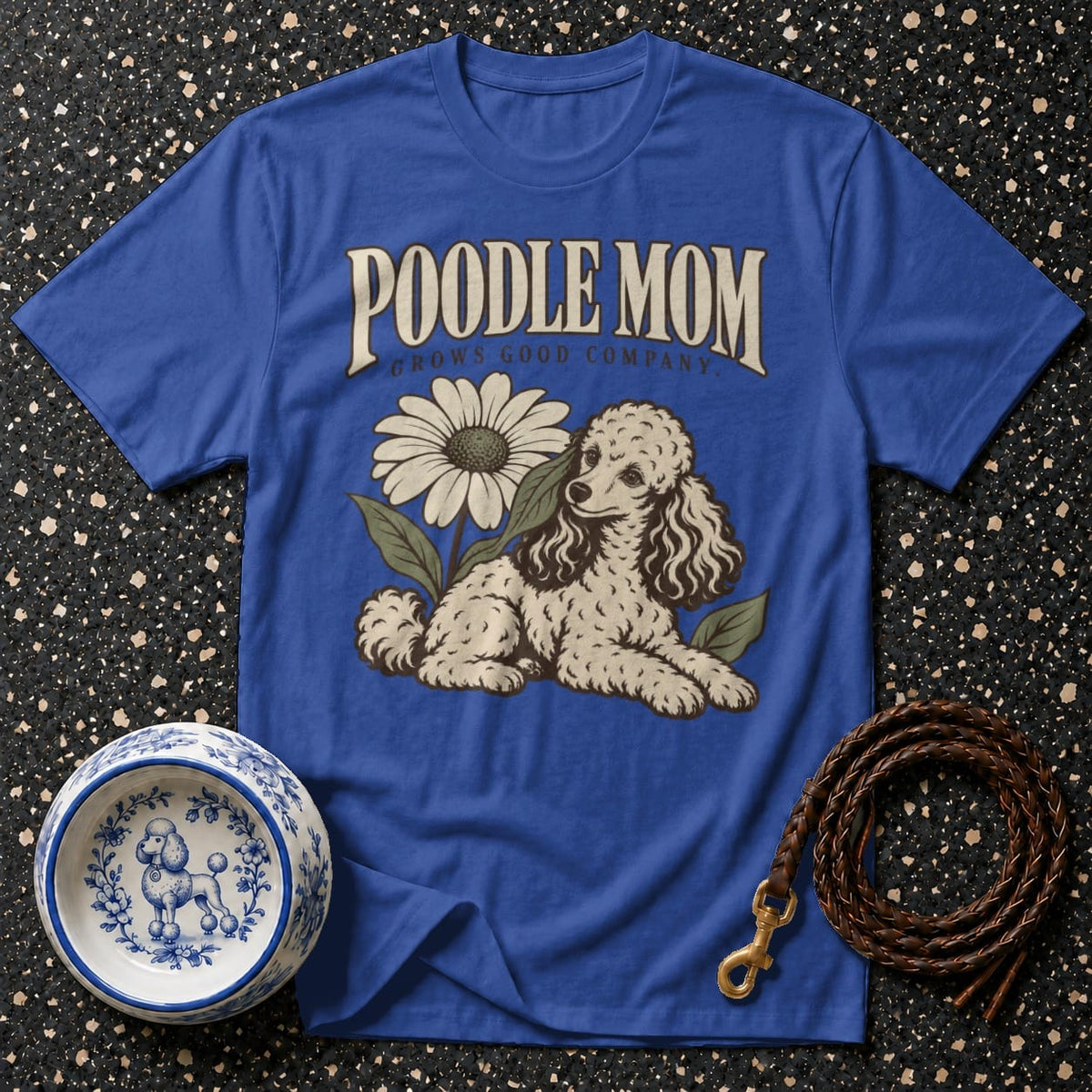 T-shirt Vintage Poodle Mom Floral T-Shirt Poodle Mom T-Shirt | Dog Lover Apparel
