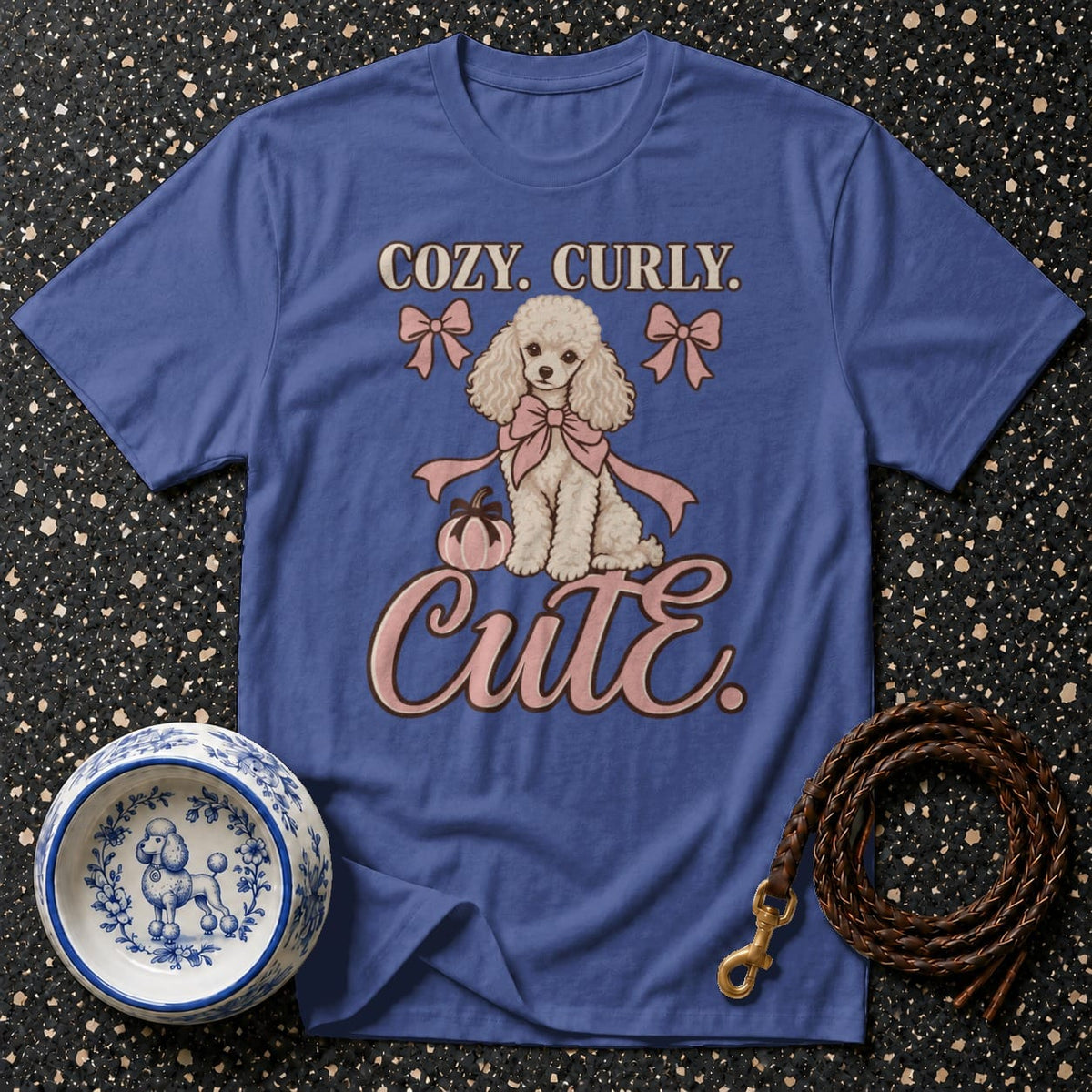 T-shirt Cozy Curly Poodle T-Shirt Cute Poodle T-Shirt | Cozy Curly Canine Apparel