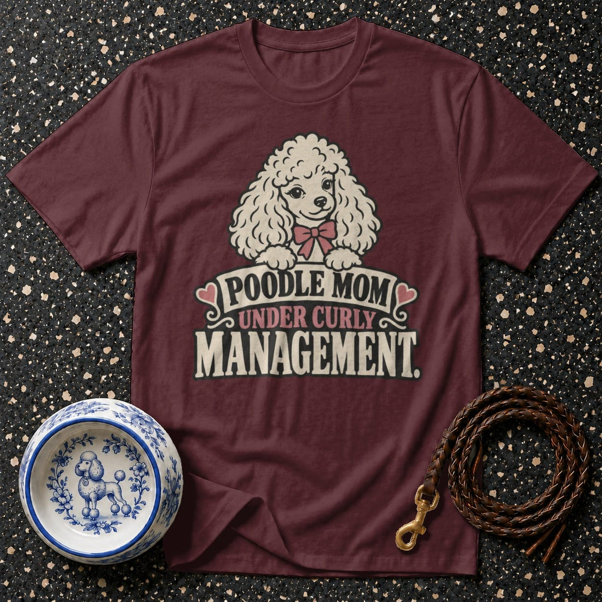 T-shirt Poodle Mom Curly Management T-Shirt Poodle Mom Under Curly Management T-Shirt | Premium Dog Appa