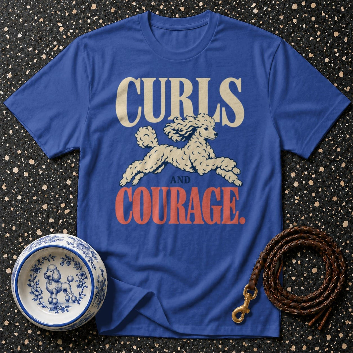 T-shirt Curls and Courage Poodle T-Shirt Curls and Courage Poodle T-Shirt | Premium Dog Apparel