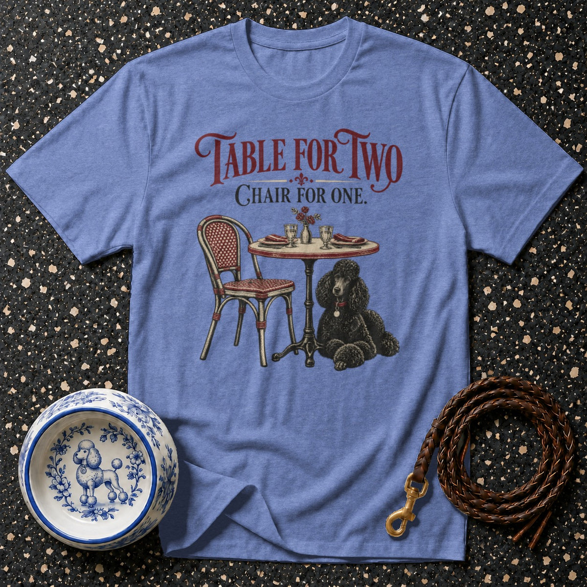 Table For Two Bistro Poodle T-Shirt