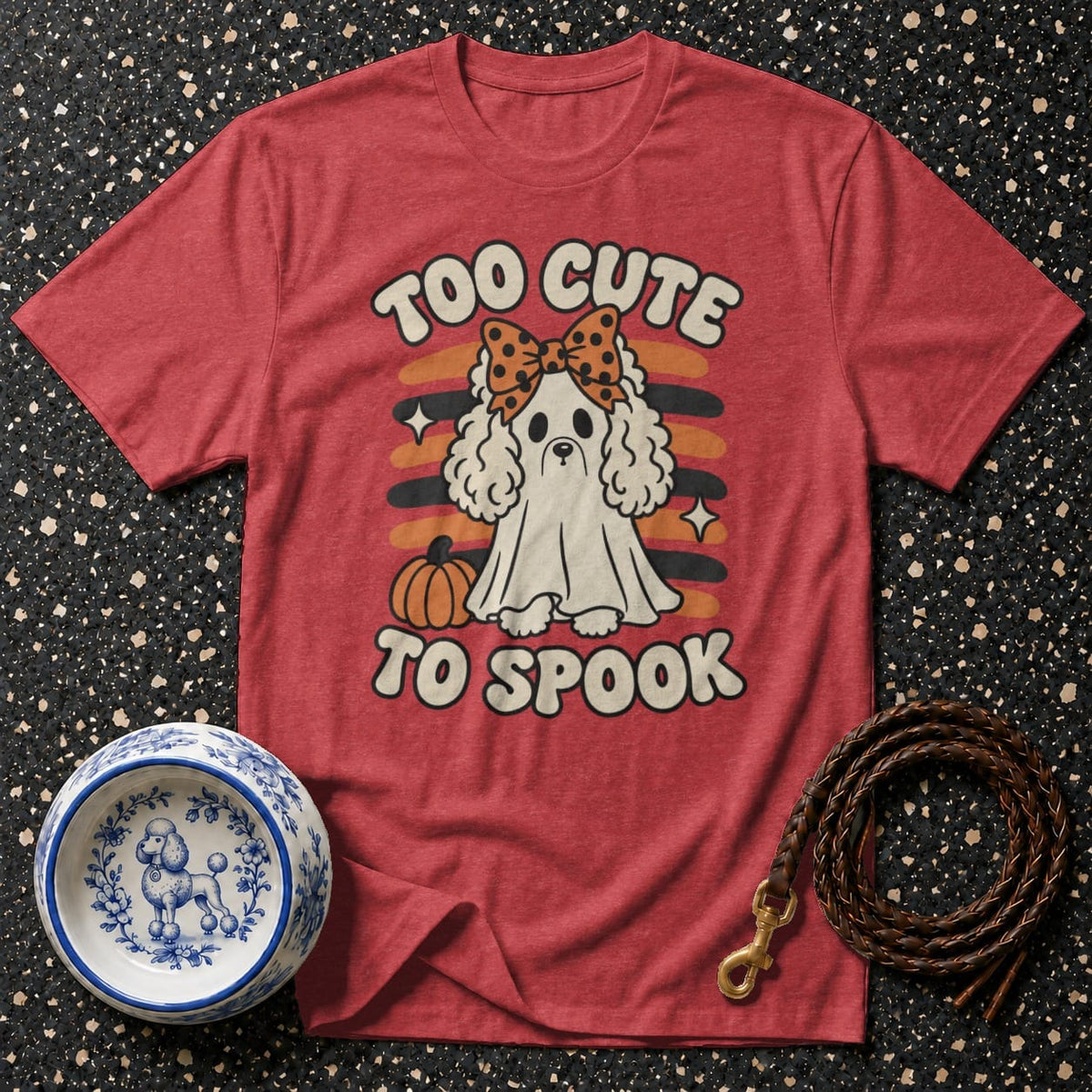 T-shirt Too Cute To Spook Poodle T-Shirt Too Cute To Spook Dog Ghost T-Shirt | Premium Apparel