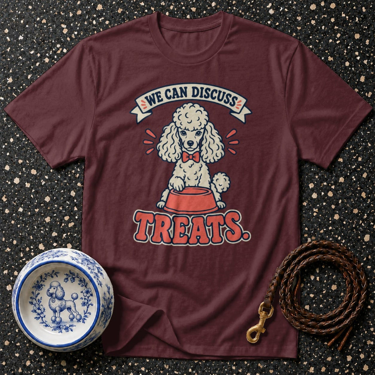 T-shirt Let's Discuss Treats Poodle T-Shirt Poodle Treats T-Shirt | Premium Pet Apparel