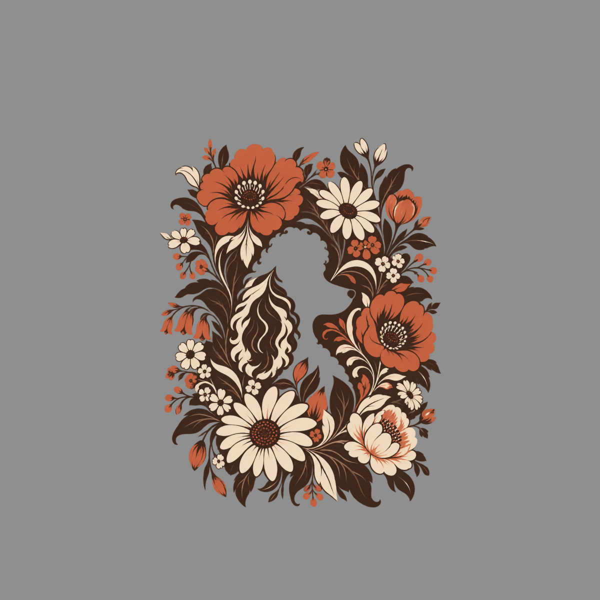 T-shirt Floral Poodle Silhouette T-Shirt Poodle Floral Silhouette T-Shirt | Premium Apparel