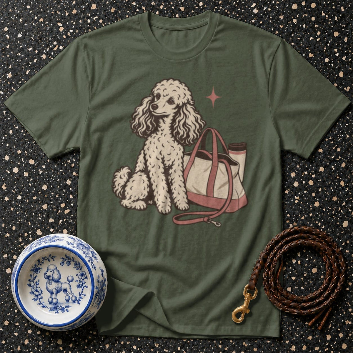 T-shirt Chic Poodle Outing T-Shirt Poodle Lover T-Shirt | Adorable Dog Graphic Tee