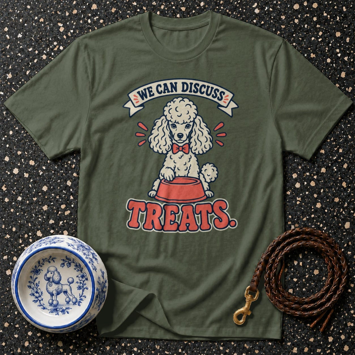 T-shirt Let's Discuss Treats Poodle T-Shirt Poodle Treats T-Shirt | Premium Pet Apparel