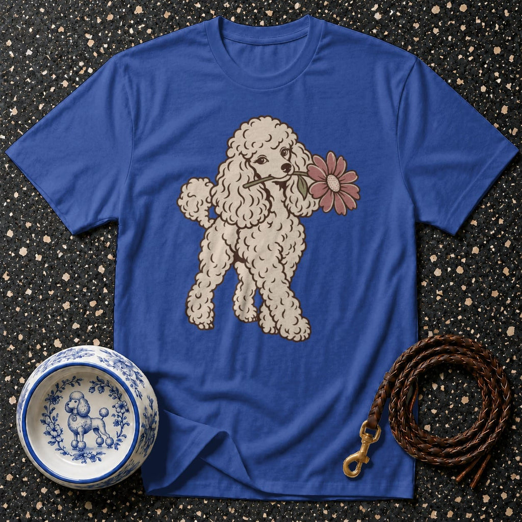 T-shirt Vintage Poodle Flower T-Shirt Poodle Flower T-Shirt | Premium Dog Apparel