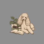T-shirt Vintage Bookworm Poodle T-Shirt Poodle Reading T-Shirt | Book Lover Apparel
