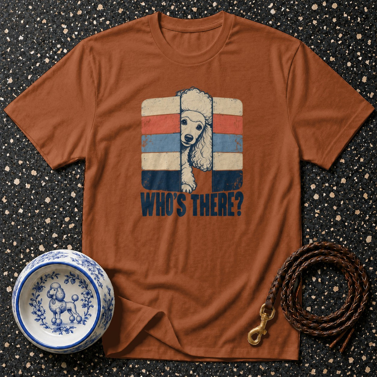 Retro Peeking Poodle T-Shirt